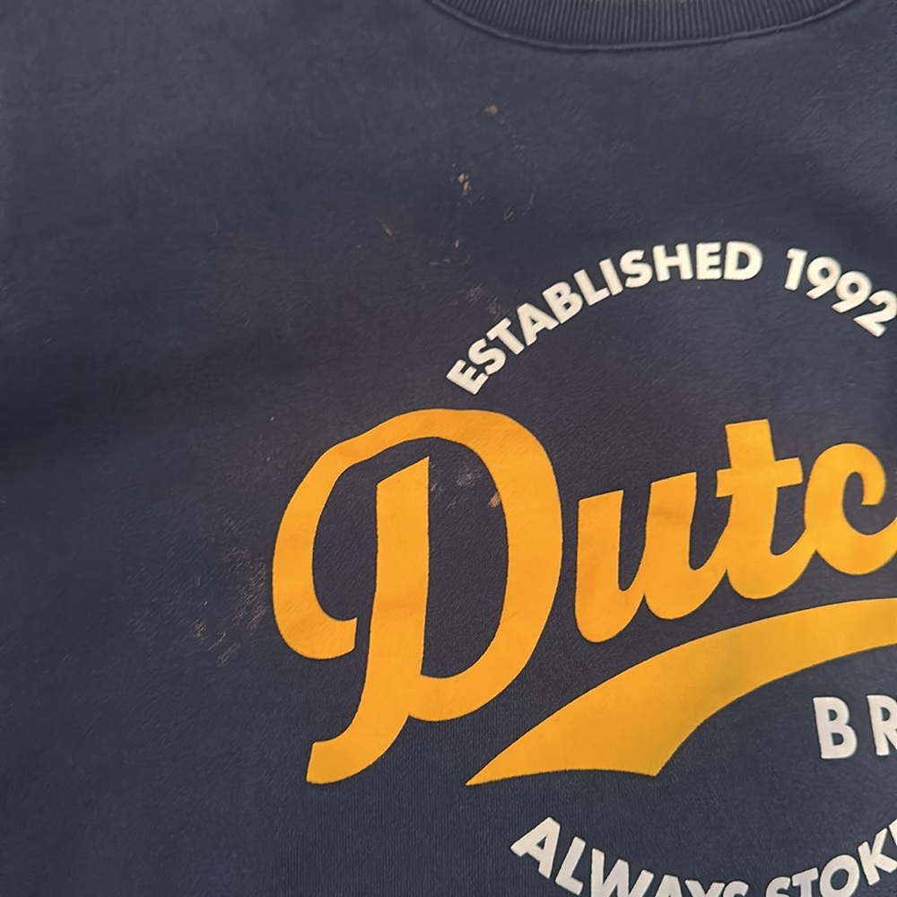 Dutch Bros SMALL+MEDIUM+LARGE+XL+XXLNavy Crewneck Sweatshirt w/Gold DB 1992 - Picture 12 of 14